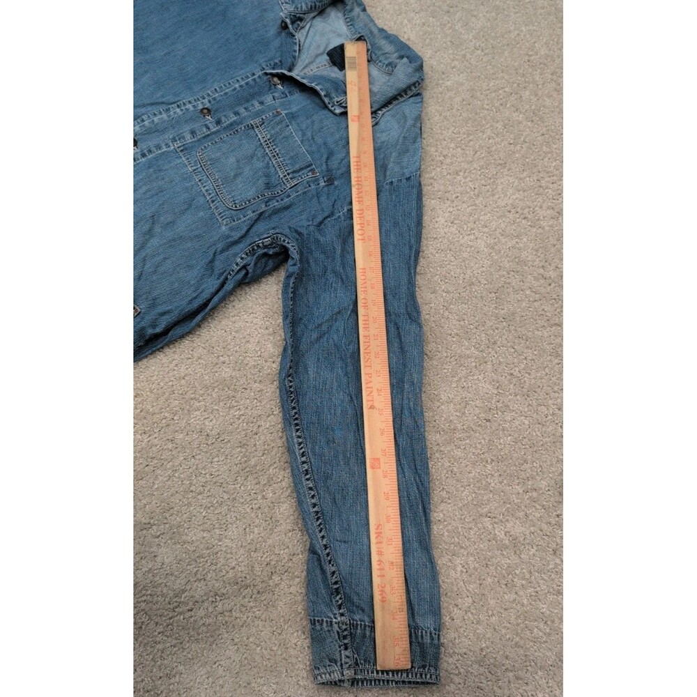 Tommy Bahama Indigo Palms Denim Chore Button Up Shacket/Jacket Distressed XXL - Picture 10 of 12